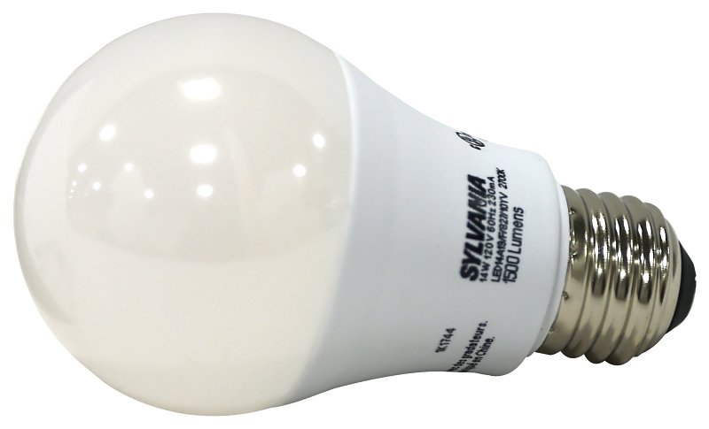 Sylvania 78101 LED Bulb, General Purpose, A19 Lamp, 100 W Equivalent, E26 Lamp Base, Frosted, Warm White Light