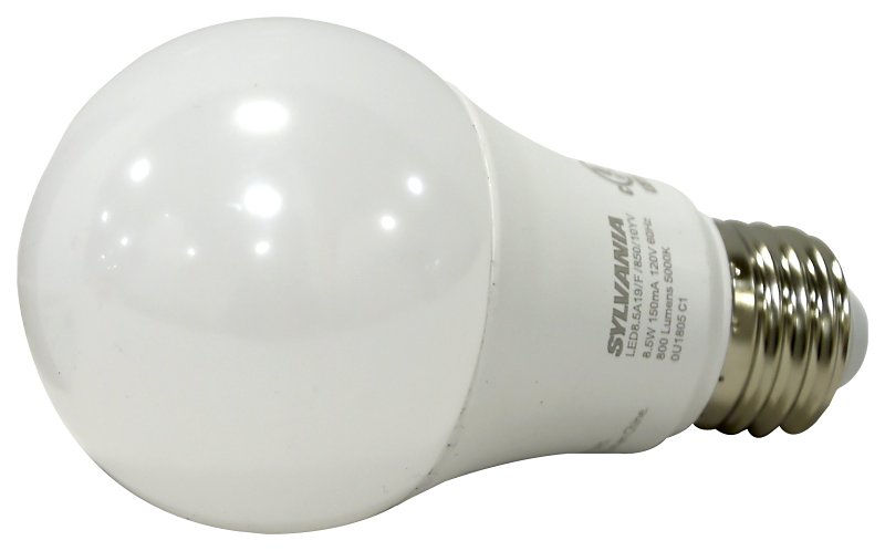 Sylvania 79282 LED Bulb, 800 Lumens, 8.5 W, A19 Lamp, 60 W Equivalent, E26 Lamp Base, Frosted