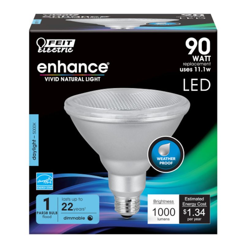 Feit Electric PAR38DM/950CA LED Lamp, 1000 Lumens, 11.1 W, PAR38 Lamp, 90 W Equivalent, E26 Lamp Base
