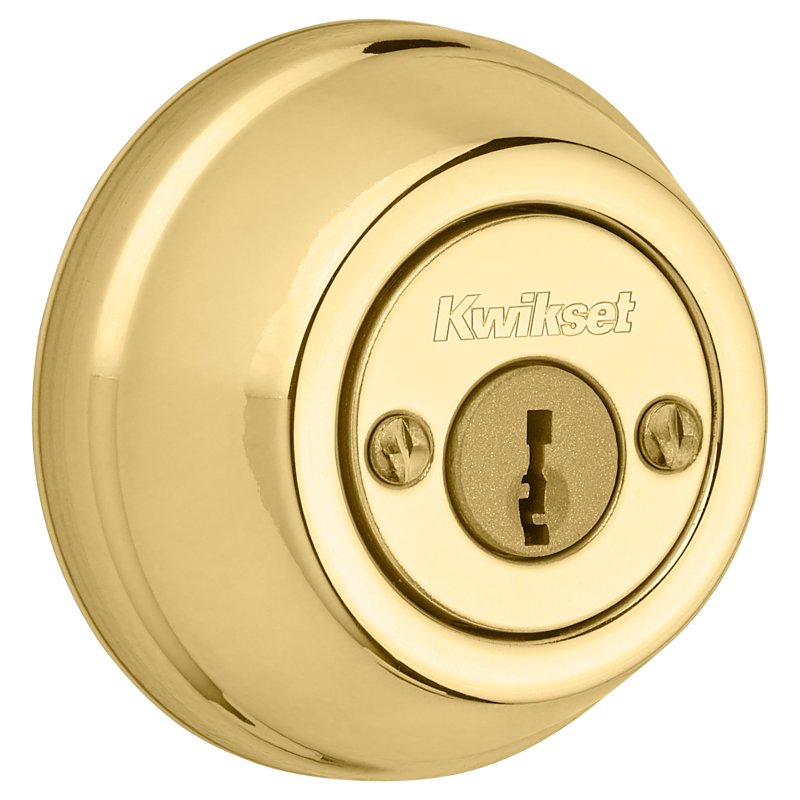 Kwikset Signature Series 785 3 6AL STRKP K3 Deadbolt, 2 Grade, Keyed Key, Zinc, Polished Brass, K3, KW1 Keyway