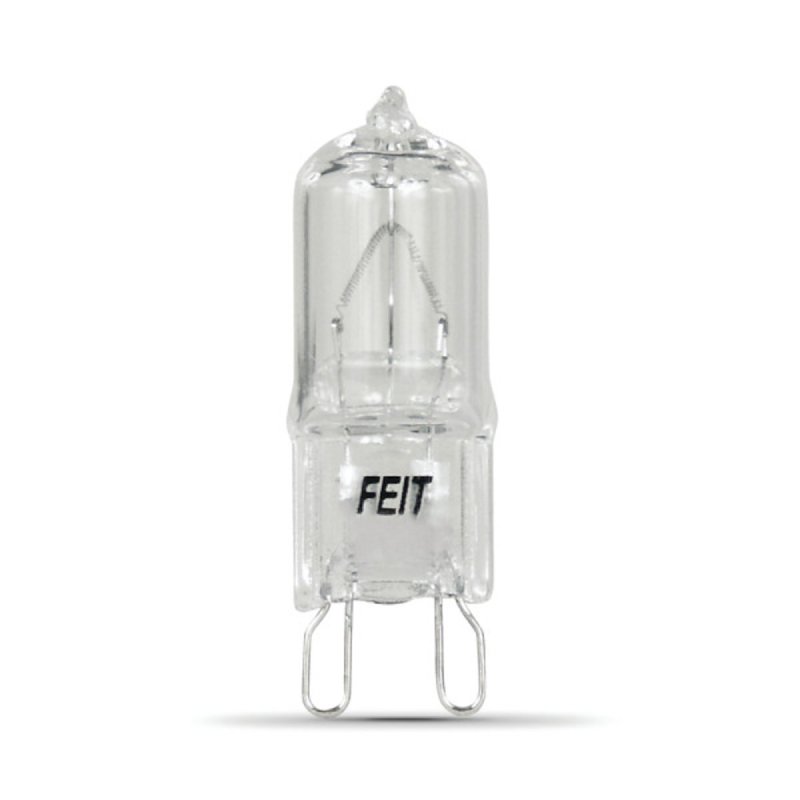 Feit Electric BPQ40/G9 Halogen Bulb, 40 W, G9 Lamp Base, JCD T4 Lamp, 3000 K Color Temp, 2000 hr Average Life