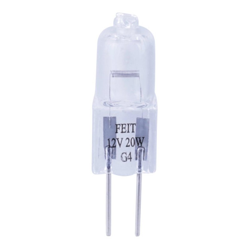 Feit Electric BPQ20T3/CAN Halogen Bulb, 1-1/4 in L Dimensions, 20 W, G4 Lamp Base, JC T3 Lamp, 3000 K Color Temp
