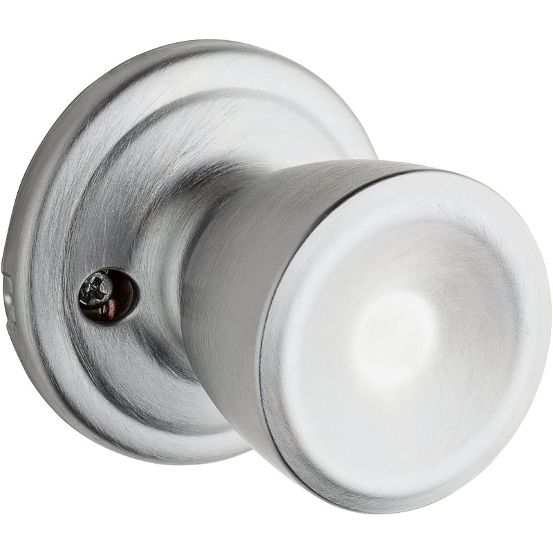 Kwikset Signature Series 750A 26D SMT Vestibule Door Knob, Reversible Hand, 2-11/16 in Projection, Satin Chrome, 2 Grade