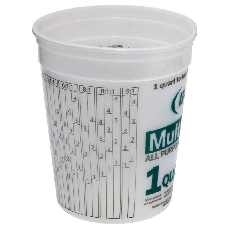 Leaktite #2M3 Multi-Mix Container, 1 qt, HDPE, Clear