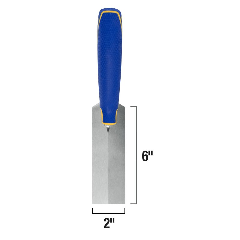 QEP 42112 Margin Trowel, 6 in L Blade, 2 in W Blade, Steel Blade, Comfort Grip, Non-Slip Handle, Plastic/Rubber Handle