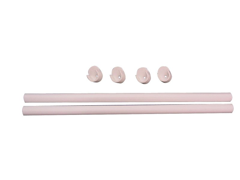 WARDROBE ROD & END WHITE 24IN