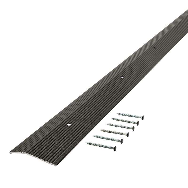 M-D 43366 Carpet Trim, 36 in L, 2 in W, 3/8 in Thick, Aluminum, Mocha