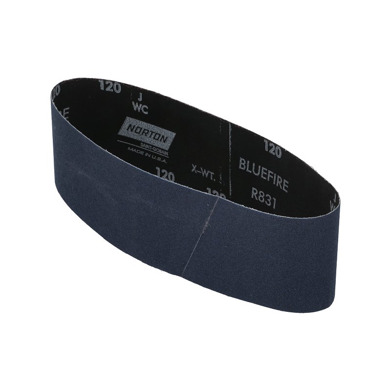 Norton ProSand R811/R816/R831 Series 07660768231 Portable Abrasive Belt, 3 in W, 24 in L, 120 Grit, Medium