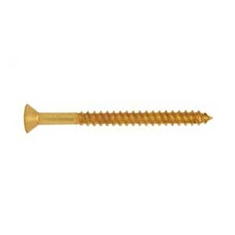 Reliable FKWSB61VP Series Screw, 100 BX, #6-18 Thread, 1 in L, Partial, Twin Lead Thread, Flat Head, Square Drive, Brass