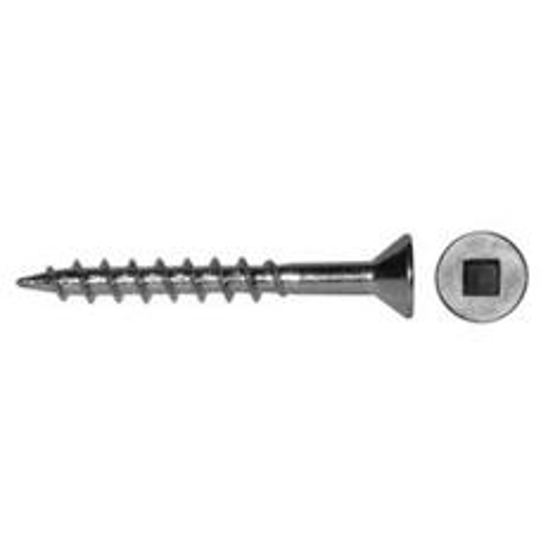 Reliable FKCP81C5 Floor Screw, #8-10 Thread, 1 in L, Coarse, Partial Thread, Bugle, Flat Head, Square Drive, Steel