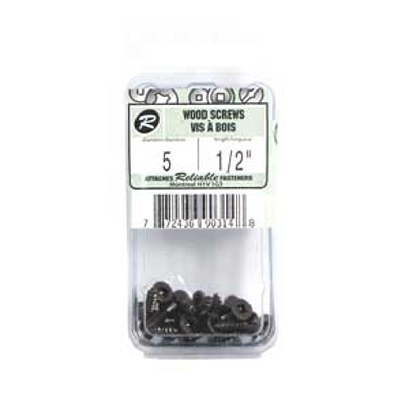 Reliable FKAC512MR Screw, 20 BX, #5-20 Thread, 1/2 in L, Full, Twin Lead Thread, Flat Head, Square Drive, Antique Copper