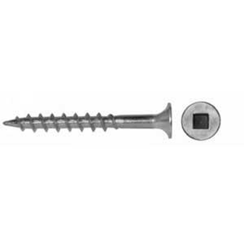 Reliable FKCSS Series FKCSS8112C1 Deck Screw, #8-10 Thread, 1-1/2 in L, Coarse Thread, Bugle Head, Square Drive, 100 BX