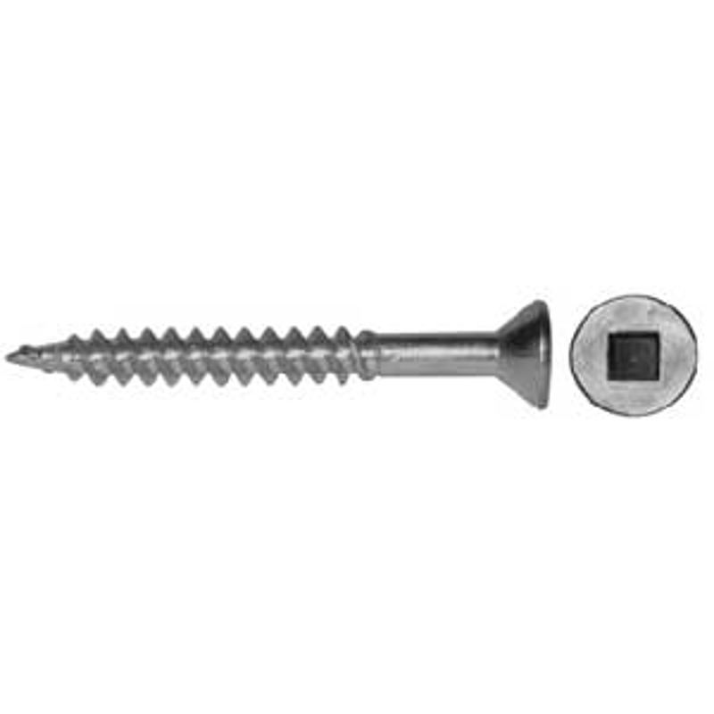 Reliable FKWZ8114J Series Screw, 600 BX, #8-15 Thread, 1-1/4 in L, Partial, Twin Lead Thread, Flat Head, Square Drive