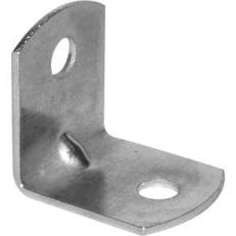 Reliable CSR34212MR Corner Brace, 2-1/2 in L, 3/4 in W, 3/4 in H, Steel, Zinc, 20 Thick Material