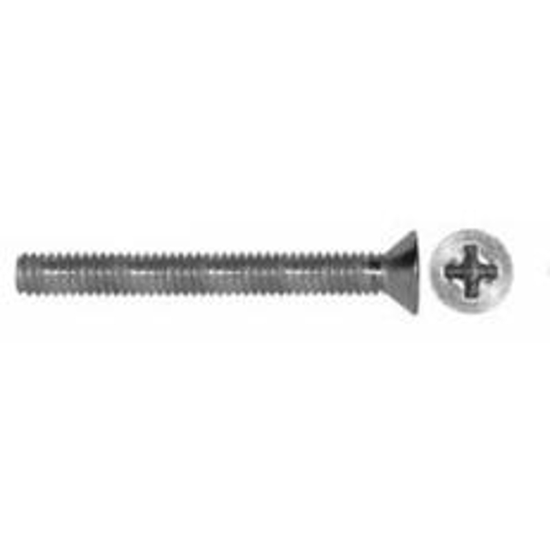 Reliable FPMS Series FPMS142MR Machine Screw, 1/4-20 Thread, 2 in L, Full, Imperial Thread, Flat Head, Phillips Drive