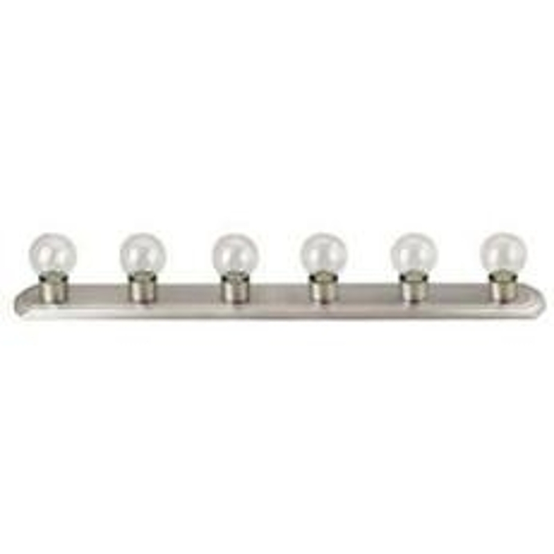 Canarm IVLBS16BPT Vanity Light, 60 W, 6-Lamp, G Lamp, Brushed Pewter Fixture