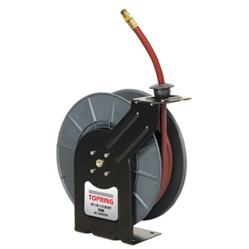 Topring 79.805 Hose, 3/8 in ID, 50 ft L, NPT, 300 psi Pressure, Polymer/Rubber/Steel, Black/Gray