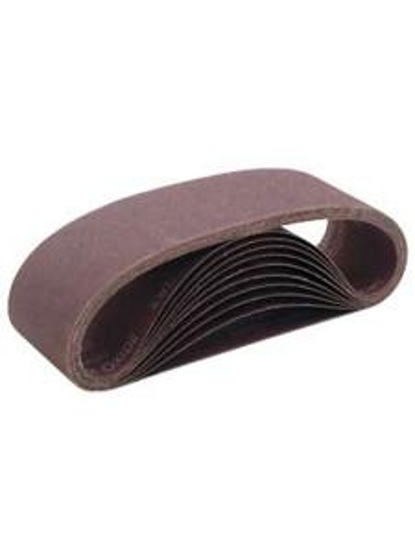 Norton Metalite R215/R255 Series 27933 Portable Sanding Belt, 3 in W, 24 in L, 100 Grit, Medium, Aluminum Oxide Abrasive