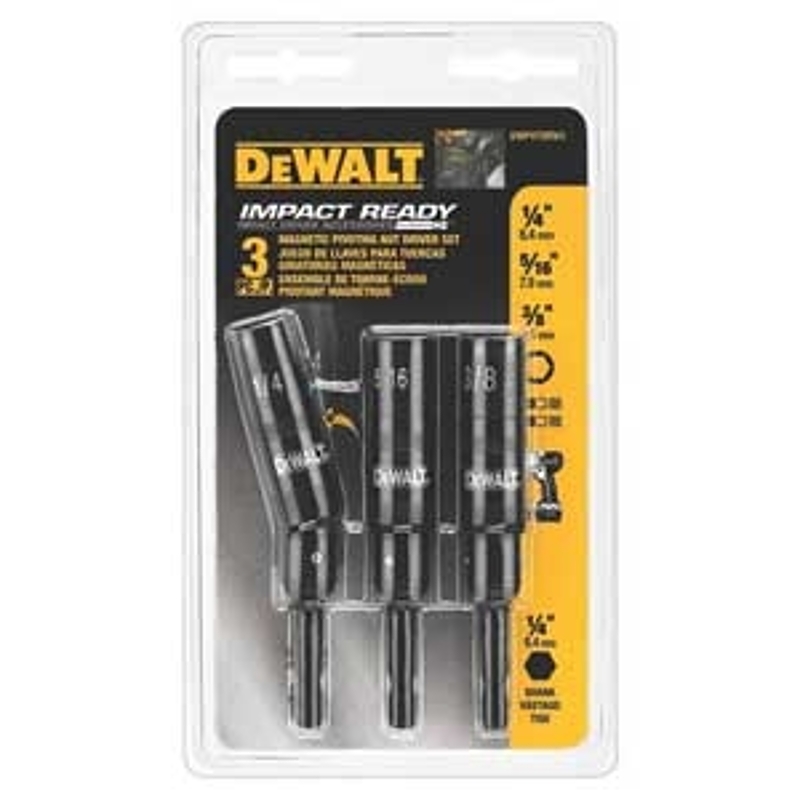 DeWALT DWPVTDRV3 Impact Ready Nut Driver Set, 3-Piece, Steel, Magnesium Phosphate