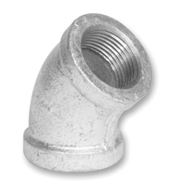 aqua-dynamic 5510-208 Pipe Elbow, 2 in, FPT, 45 deg Angle, Malleable Iron, 150 psi Pressure