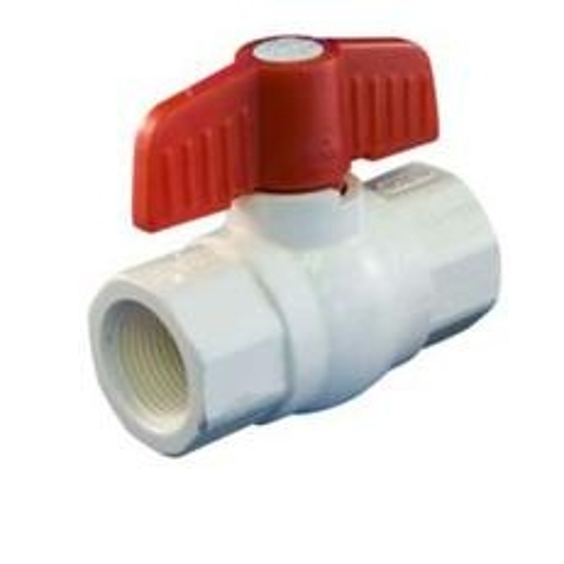 aqua-dynamic 1107-135 Ball Valve, 1 in Connection, Threaded, 150 psi Pressure, PVC Body