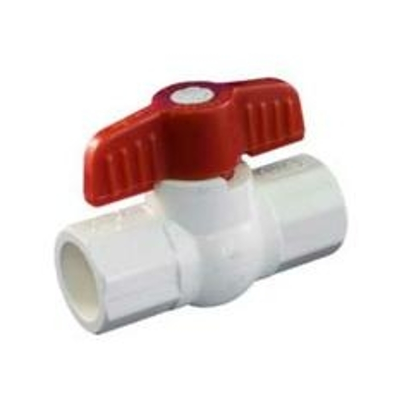 aqua-dynamic 1107-634 Ball Valve, 3/4 in Connection, Solvent, 150 psi Pressure, PVC Body