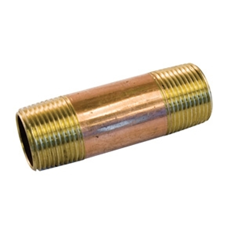 aqua-dynamic 4464-060 Pipe Nipple, 3/4 in, Threaded, Brass, Bronze, 6 in L