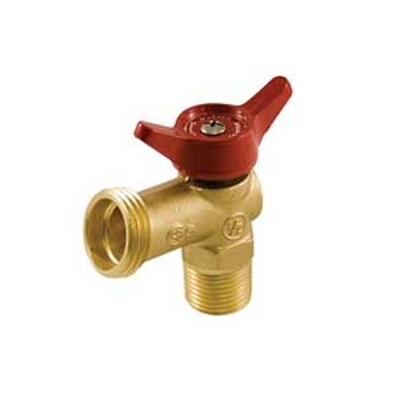aqua-dynamic 1102-054 Boiler Drain Valve, 3/4 x 3/4 in Connection, Male x Hose, 125 psi Pressure, Brass Body