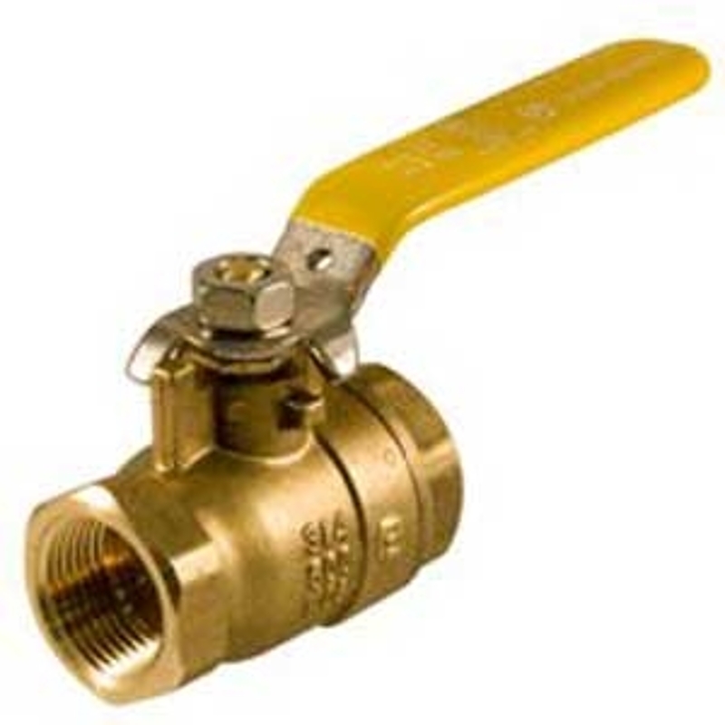 aqua-dynamic 1107-823 Gas Ball Valve, 1/2 in Connection, Threaded, 600 psi Pressure, Brass Body