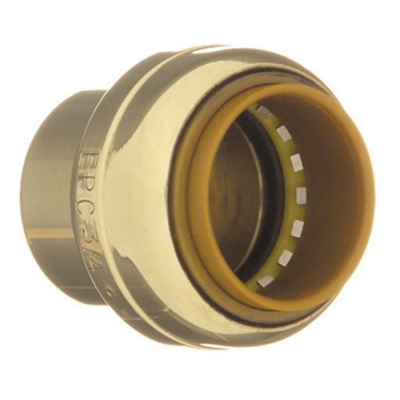 aqua-dynamic 9492-305 Push-Fit Cap, 1 in, Brass