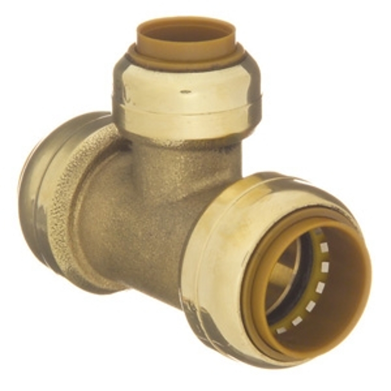 aqua-dynamic 9492-405 Pipe Tee, 1 in, Push-Fit, Brass