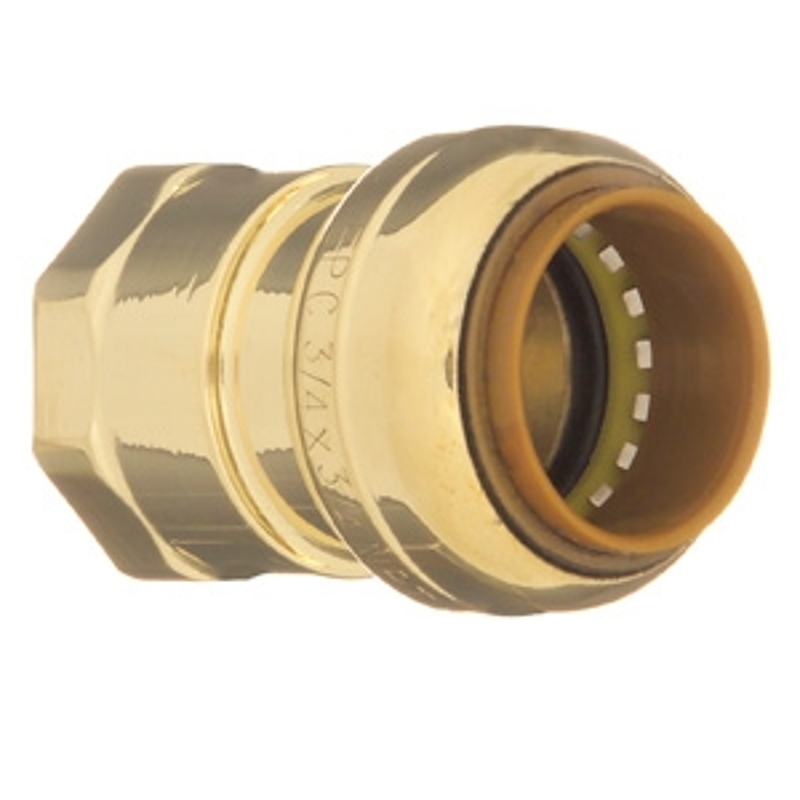 aqua-dynamic 9492-505 Adapter, 1 in, Push-Fit x FPT, Brass