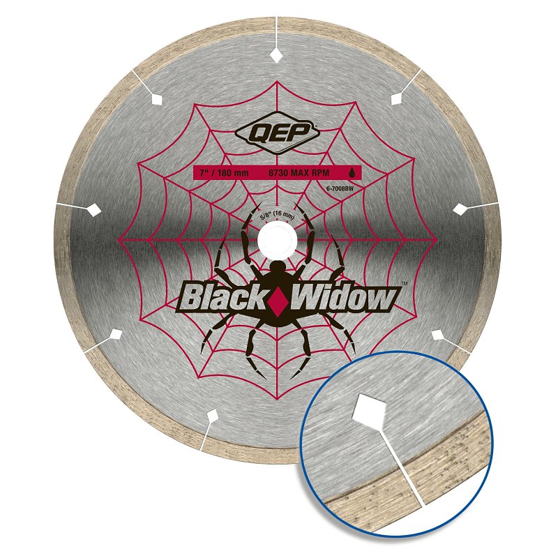 QEP Black Widow 6-7008BW Blade, 7 in Dia
