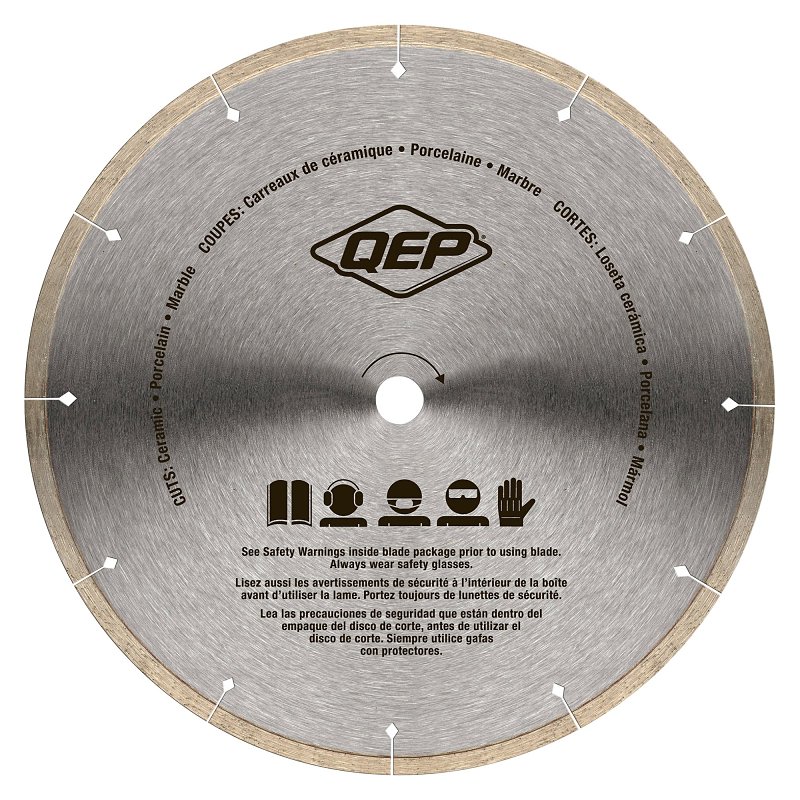 QEP Black Widow 6-1008BW Blade, 10 in Dia, 5/8 in Arbor, Thin Rim