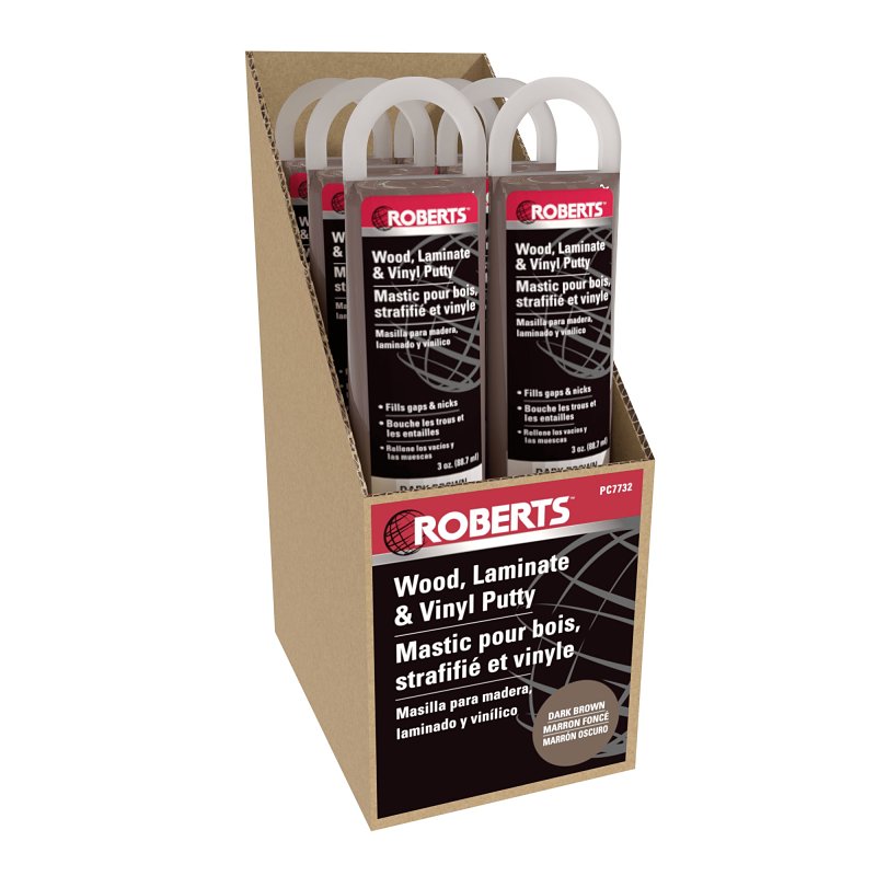 Roberts PC7732 Putty, Paste, Acrylic, Dark Brown, 3 oz Tube