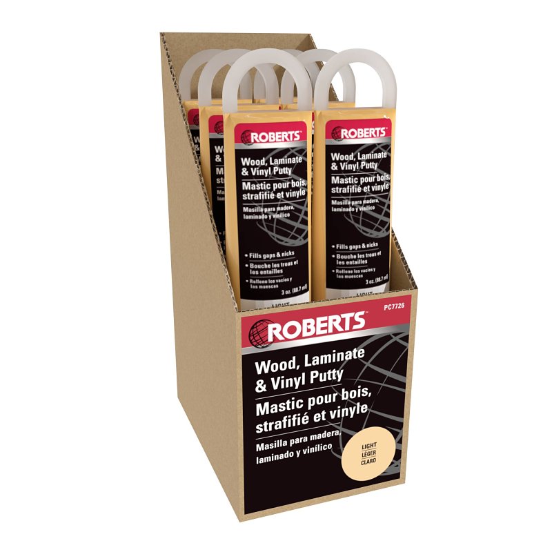 Roberts PC7726 Putty, Paste, Acrylic, Light Wood, 3 oz Tube