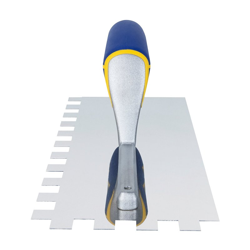 QEP 49919-12 Trowel, 11 in L, 4-1/2 in W, Square Notch, Contoured, Cushioned Grip Handle
