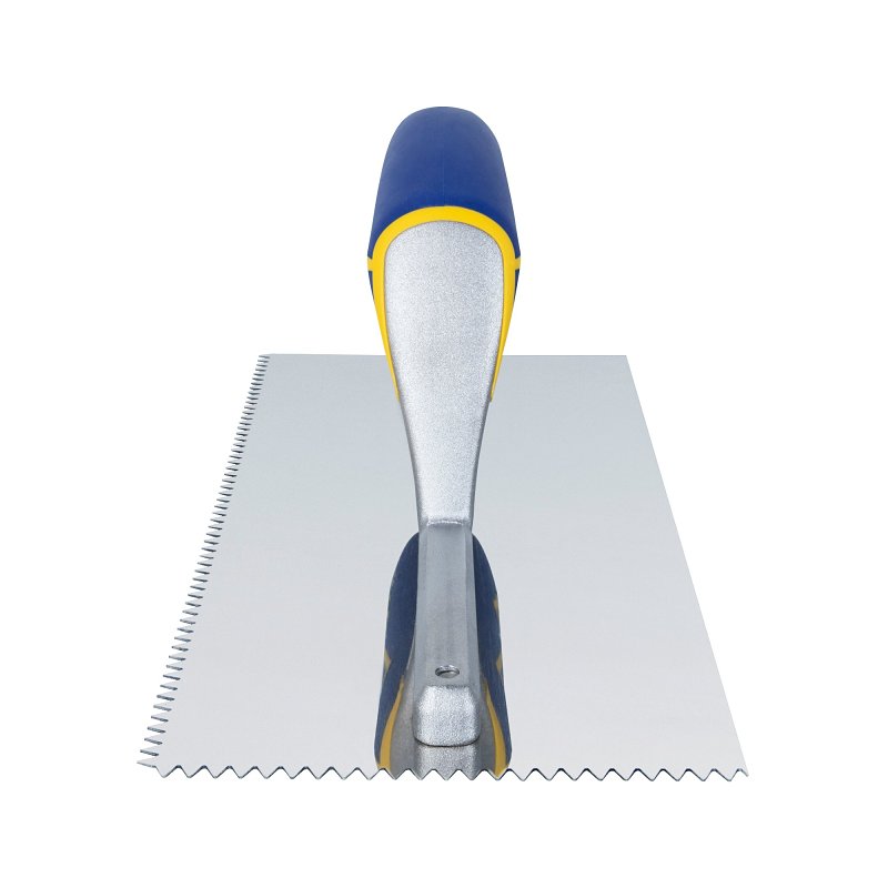 QEP 49917-12 Trowel, 11 in L, 4-1/2 in W, V-Notch Notch, Contoured, Cushioned Grip Handle