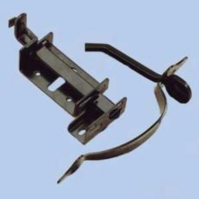 Onward 307FBR Thumb Latch, 2-1/2 in H, 7-3/32 in L Bolt, Steel, Black