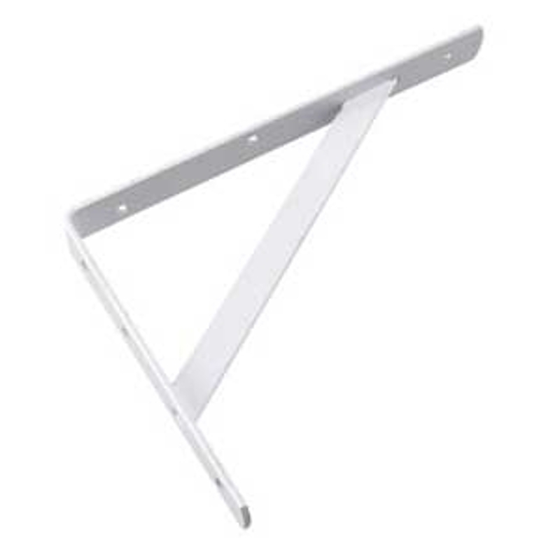 Onward 494W20B Heavy-Duty Shelf Bracket, 1000 lb, 13 in H, Steel, White