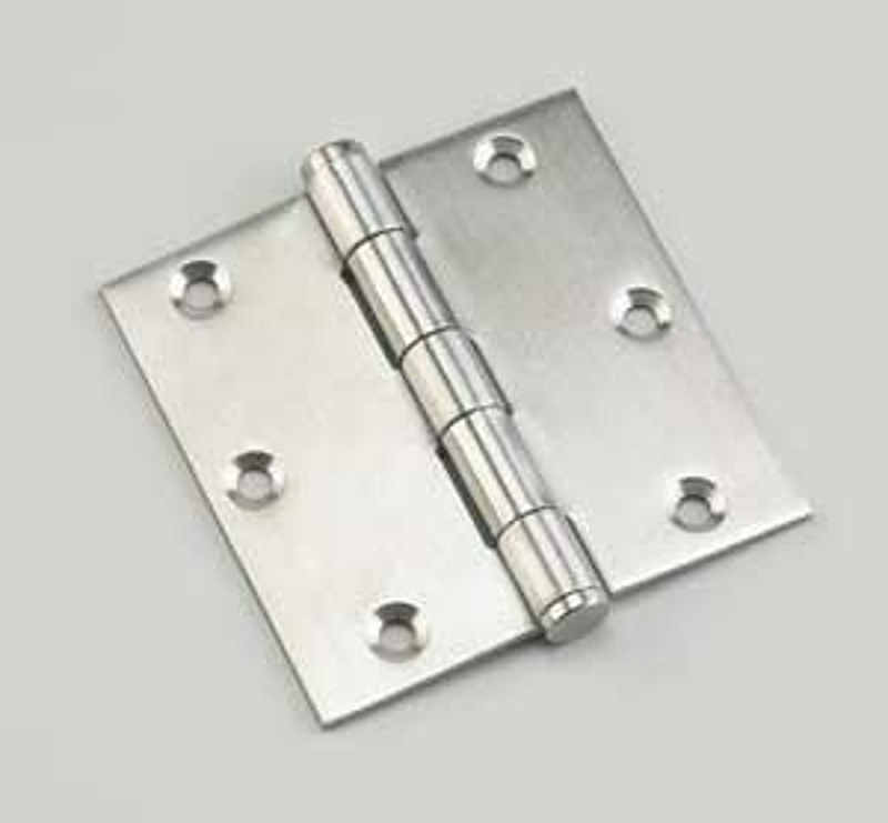 Onward 827XBC Butt Hinge, 3 in H Frame Leaf, 3/32 in Thick Frame Leaf, Steel, Zinc, Removable Pin, Full-Mortise, 50 lb
