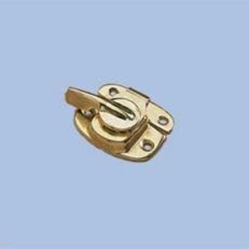 Onward 208BR Sash Lock with Keeper, 2-3/8 in L x 1-57/64 in W x 55/64 in H Dimensions, Steel, Gloss/Polished Brass