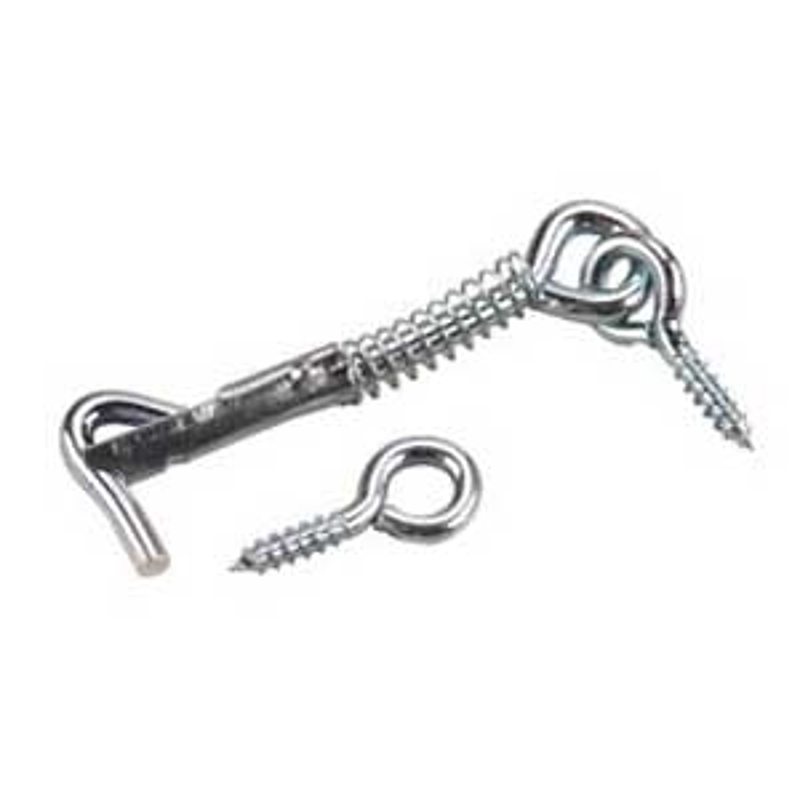 Onward 141XR Safety Gate Hook and Eye, 2-1/2 in L Dimensions, Steel, Zinc