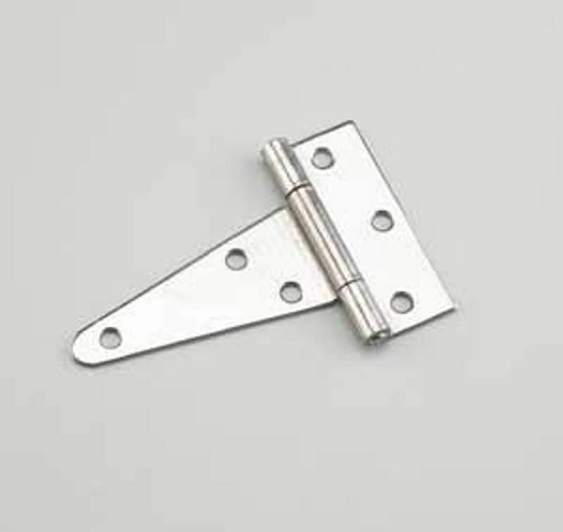Onward 925SSBC Heavy-Duty T-Hinge, 87.5 mm H Frame Leaf, 2.5 mm Thick Frame Leaf, Stainless Steel, Fixed Pin, 22 lb