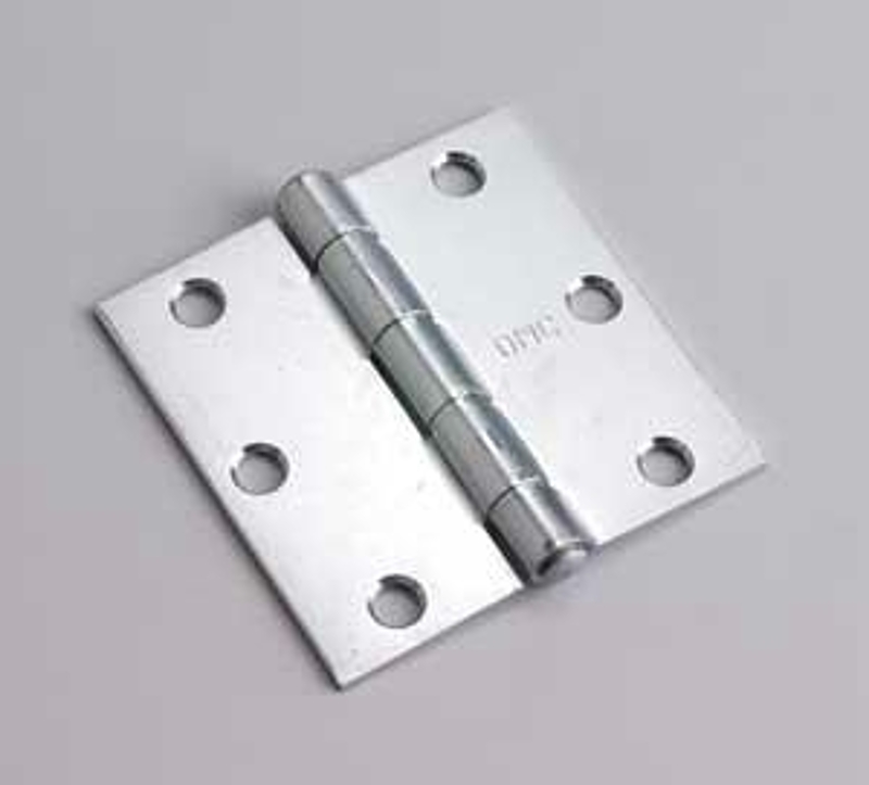 Onward 2829XV Butt Hinge, 4 in H Frame Leaf, 3/32 in Thick Frame Leaf, Steel, Zinc, Non-Removable Pin