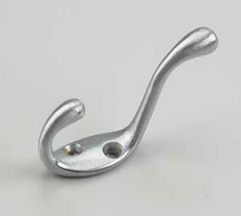 Onward 235BCV Heavy-Duty Coat Hook, 59 mm Projection, 86 mm H x 20 mm W Dimensions, 10 kg, 2-Hook, Metal