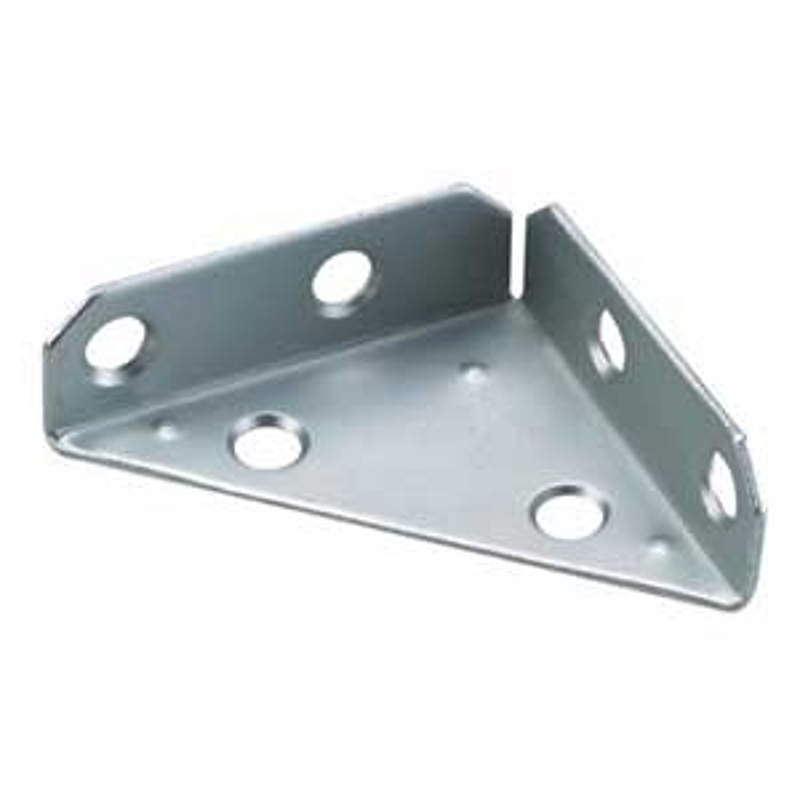 Onward 91X20BC Multi-Position 3-Sided Corner Brace, 2 in L, 2 in W, 5/8 in H, Steel, Zinc
