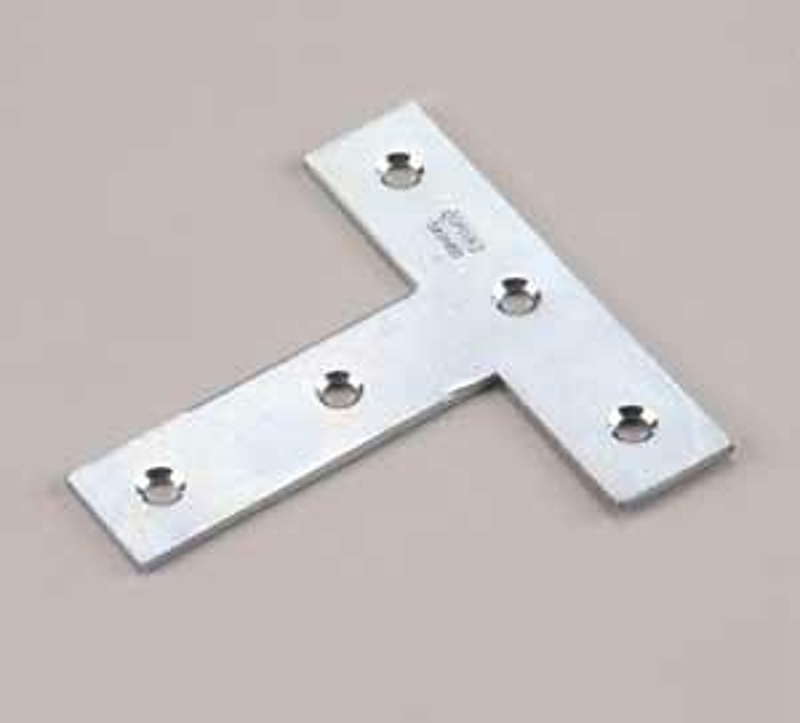 Onward 93X40BC T-Shaped Mending Plate, 4 in L, 7/8 in W, Steel, Zinc