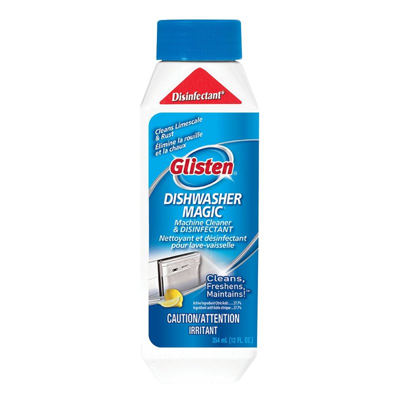 Glisten Dishwasher Magic C-DM06N Dishwasher Cleaner, 12 oz Bottle, Citrus