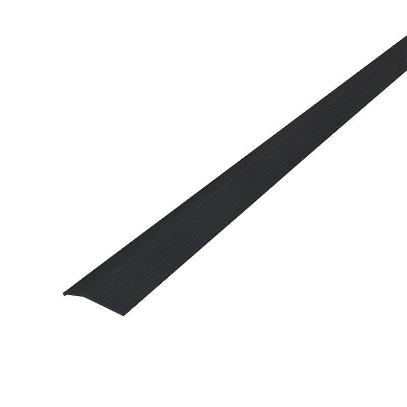 M-D 66267 Carpet Trim, 36 in L, 1-3/8 in W, Aluminum, Black, Matte, Nail Fastener